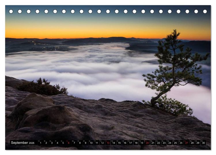 Produktbild: Bilder aus dem Nationalpark S&auml;chsische Schweiz (Tischkalender 2026 DIN A5 quer), CALVENDO Monatskalender