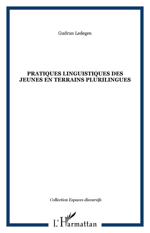 Produktbild: Pratiques linguistiques des jeunes en terrains plurilingues