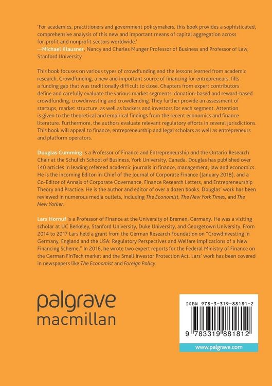 Produktbild: The Economics of Crowdfunding