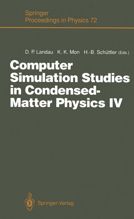 Produktbild: Computer Simulation Studies in Condensed-Matter Physics IV