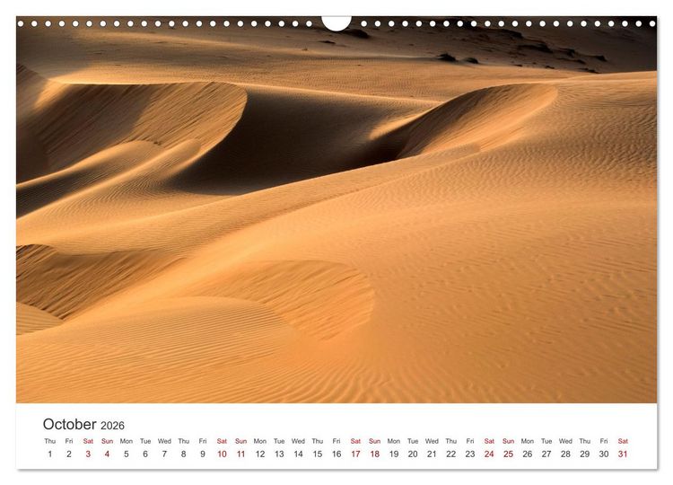 Produktbild: Desert dunes in Abu Dhabi (Wall Calendar 2026 DIN A3 landscape), CALVENDO 12 Month Wall Calendar