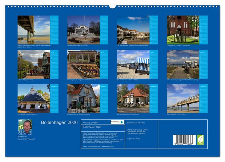 Produktbild: Boltenhagen 2026 (hochwertiger Premium Wandkalender 2026 DIN A2 quer), Kunstdruck in Hochglanz