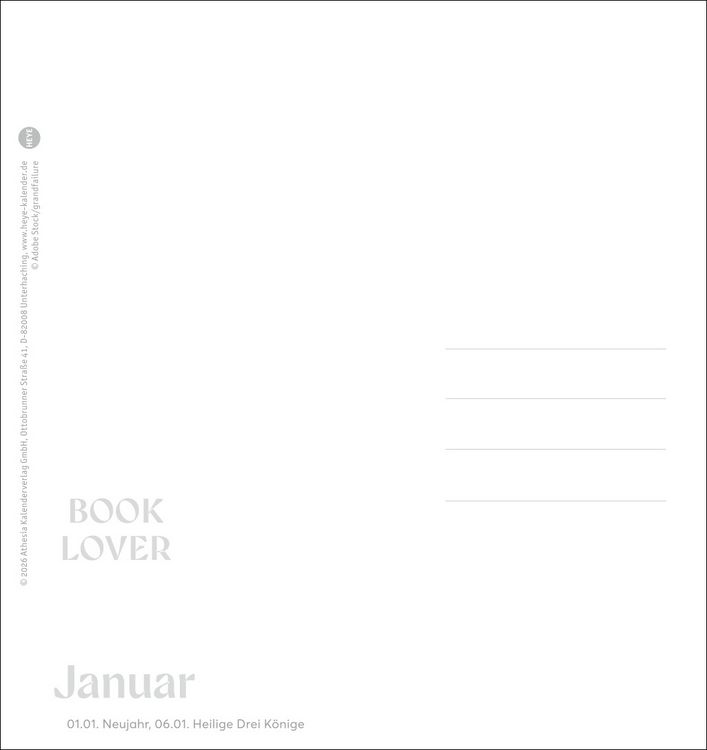 Produktbild: Book Lover Postkartenkalender 2027 - Postkarten f&uuml;r Buchverliebte