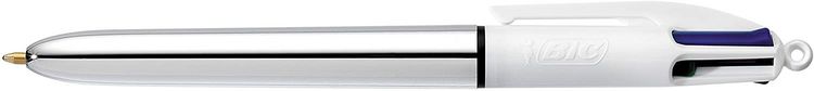 Produktbild: BIC Kugelschreiber 4 Colours Shine silber 12er Set