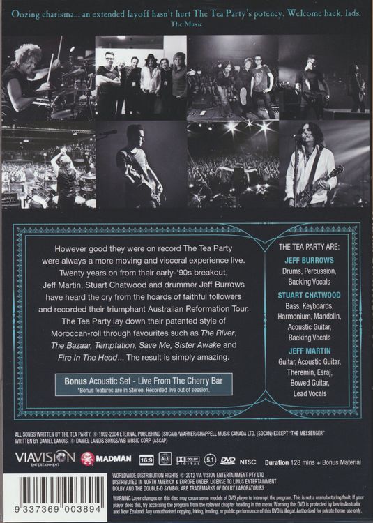 Produktbild: The Tea Party - The Reformation Tour:Live from Australia 2012