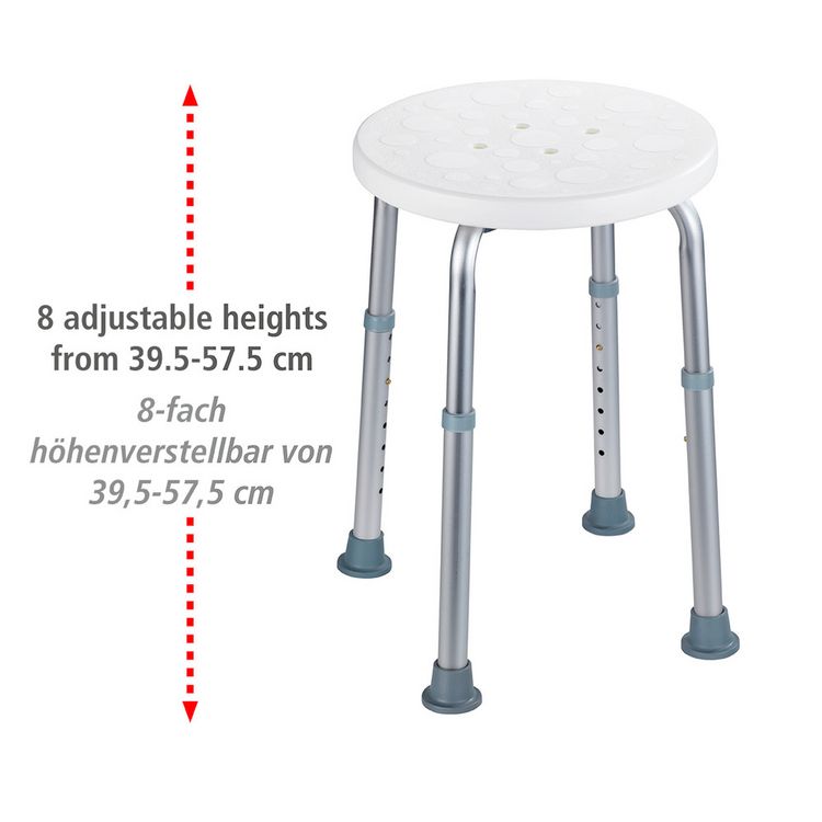 Produktbild: Duschhocker Mod. Secura h&ouml;henverstellbar, 120 kg Tragkraft