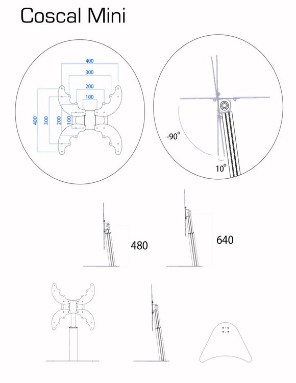 Produktbild: Premium TV Standfu&szlig; h&ouml;henverstellbar 48-64 cm Coscal