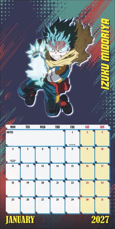 Produktbild: My Hero Academia Broschurkalender 2027
