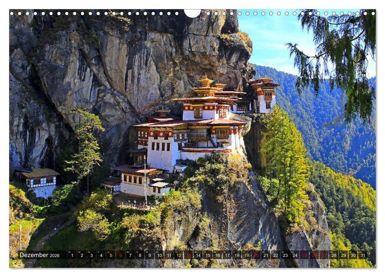 Produktbild: K&ouml;nigreich Bhutan - Juwel am Himalaya (Wandkalender 2026 DIN A3 quer), CALVENDO Monatskalender