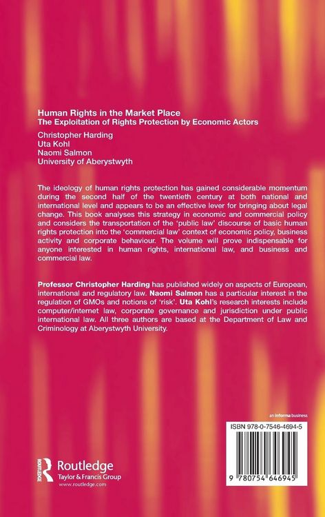 Produktbild: Human Rights in the Market Place