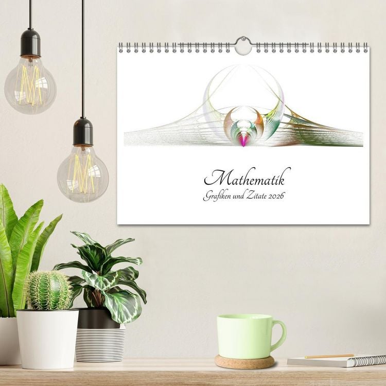 Produktbild: Mathematik - Grafiken und Zitate 2026 (Wandkalender 2026 DIN A4 quer), CALVENDO Monatskalender