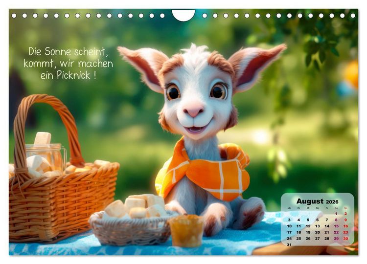 Produktbild: Ziegenkinder haben das ganze Jahr Spa&szlig; (Wandkalender 2026 DIN A4 quer), CALVENDO Monatskalender