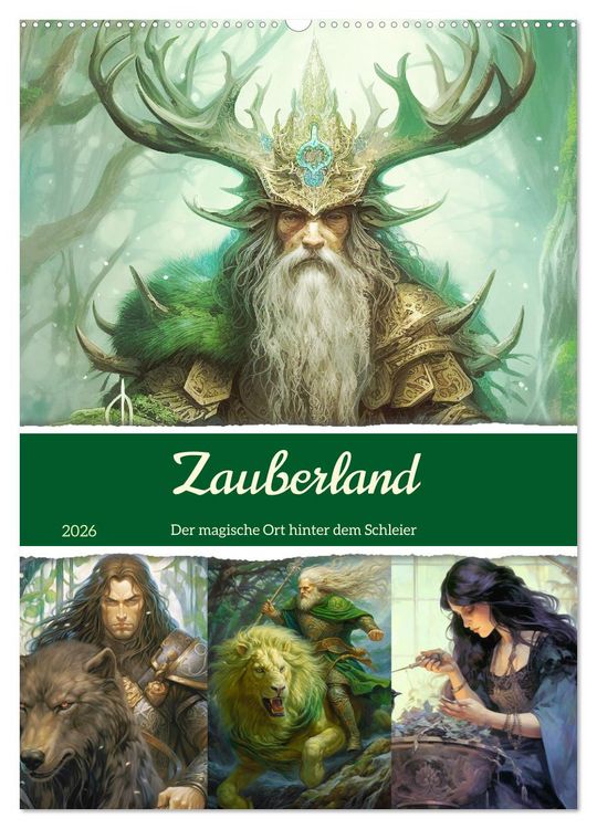 Produktbild: Zauberland. Der magische Ort hinter dem Schleier (Wandkalender 2026 DIN A2 hoch), CALVENDO Monatskalender
