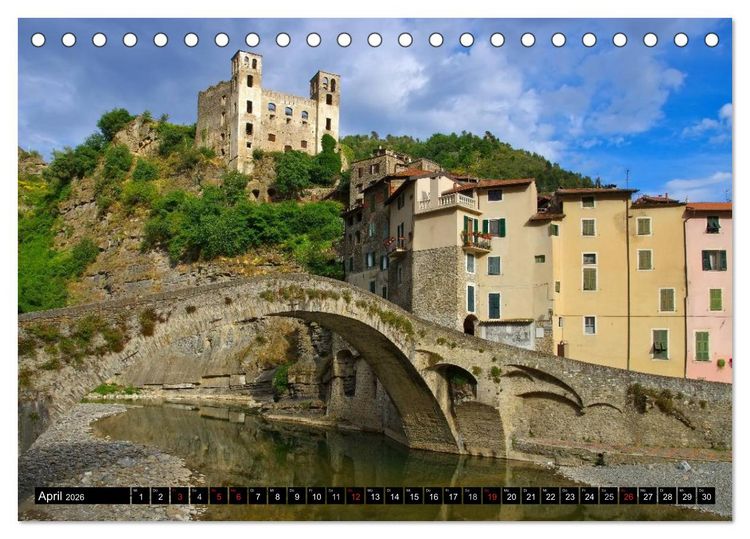 Produktbild: Ligurien - Berge und Meer (Tischkalender 2026 DIN A5 quer), CALVENDO Monatskalender