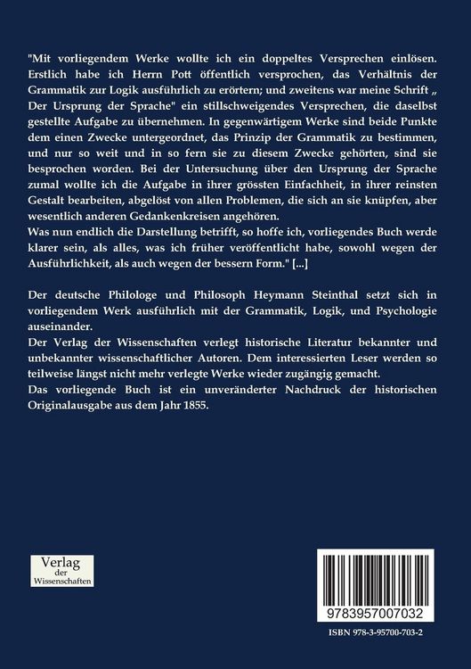 Produktbild: Grammatik, Logik und Psychologie
