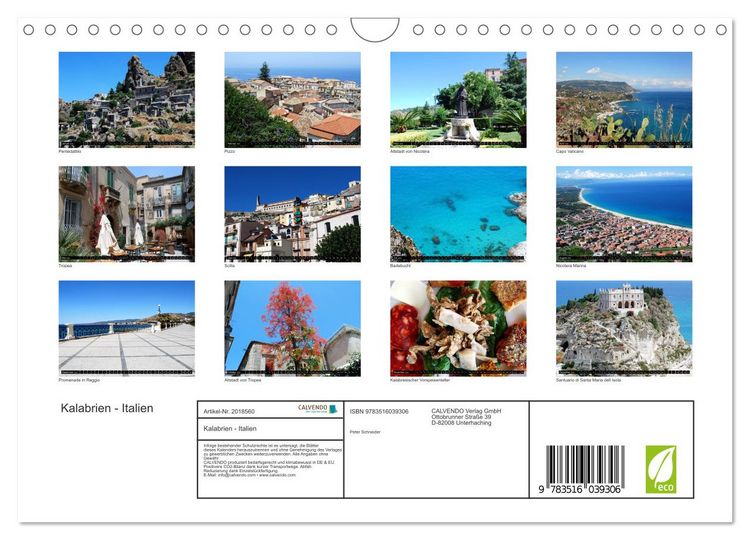 Produktbild: Kalabrien - Italien (Wandkalender 2026 DIN A4 quer), CALVENDO Monatskalender