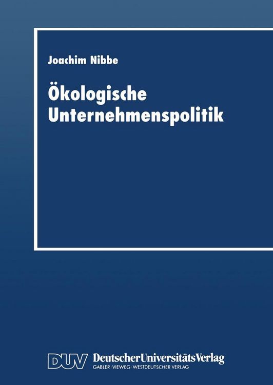 Produktbild: &Ouml;kologische Unternehmenspolitik