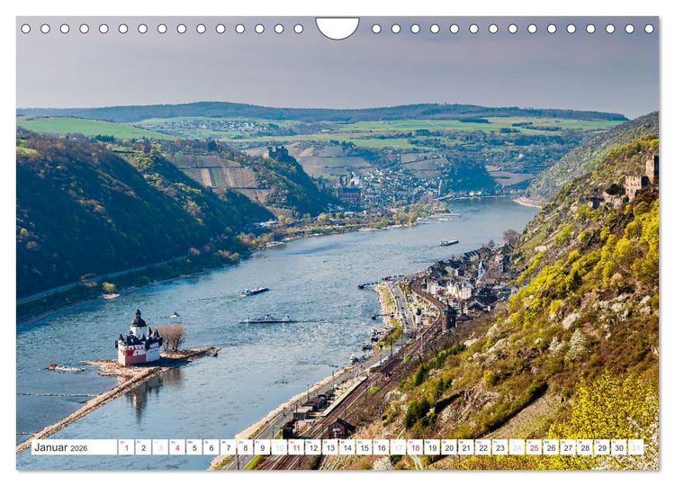 Produktbild: Kaub - Romantische Stadt am Rhein (Wandkalender 2026 DIN A4 quer), CALVENDO Monatskalender