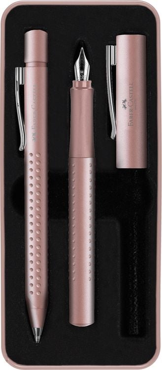 Produktbild: Faber-Castell F&uuml;ller + Kugelschreiber Set, Grip 2011, pale rose