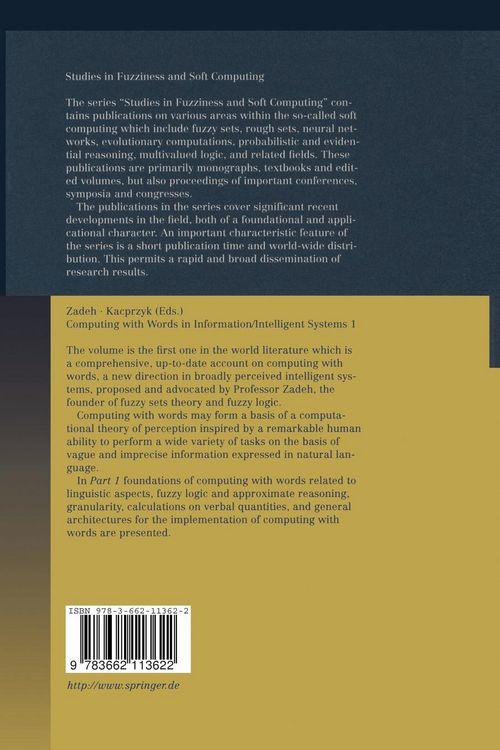 Produktbild: Computing with Words in Information/Intelligent Systems 1