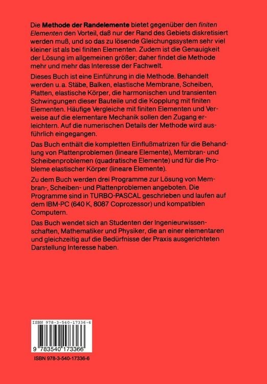 Produktbild: Methode der Randelemente