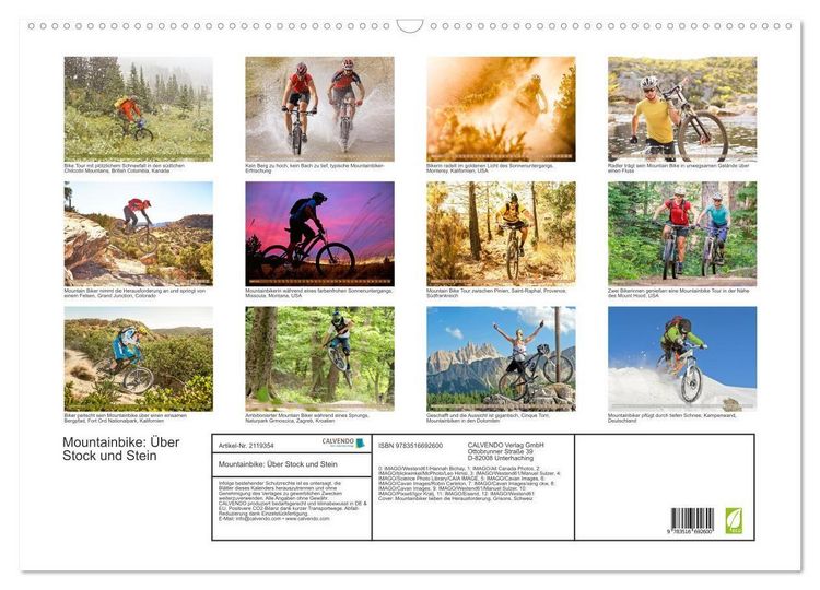 Produktbild: Mountainbike: &Uuml;ber Stock und Stein (Wandkalender 2026 DIN A2 quer), CALVENDO Monatskalender