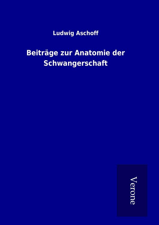 Produktbild: Beitr&auml;ge zur Anatomie der Schwangerschaft