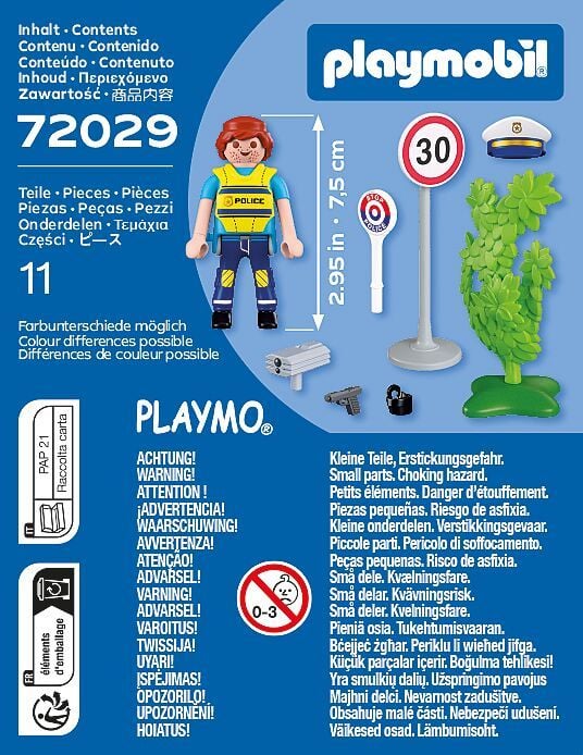 Produktbild: PLAYMOBIL 72029 Polizist mit Radar