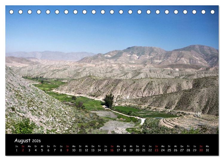 Produktbild: Traumziel Peru (Tischkalender 2026 DIN A5 quer), CALVENDO Monatskalender