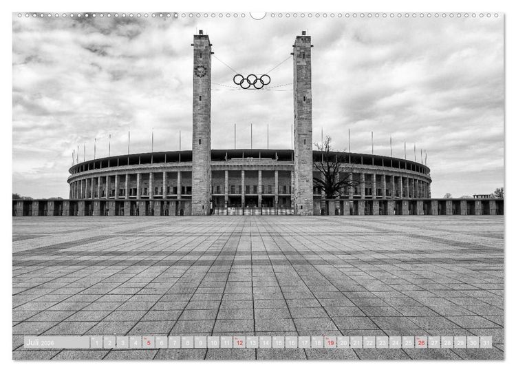 Produktbild: Berliner Ansichten in Schwarz und Wei&szlig; (hochwertiger Premium Wandkalender 2026 DIN A2 quer), Kunstdruck in Hochglanz