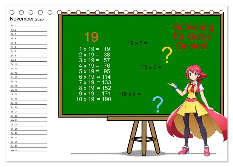 Produktbild: Mathematik f&uuml;r Grundsch&uuml;ler (Tischkalender 2026 DIN A5 quer), CALVENDO Monatskalender