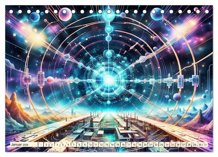 Produktbild: Vernetzte Visionen (Tischkalender 2026 DIN A5 quer), CALVENDO Monatskalender