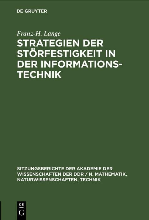 Produktbild: Strategien der St&ouml;rfestigkeit in der Informationstechnik