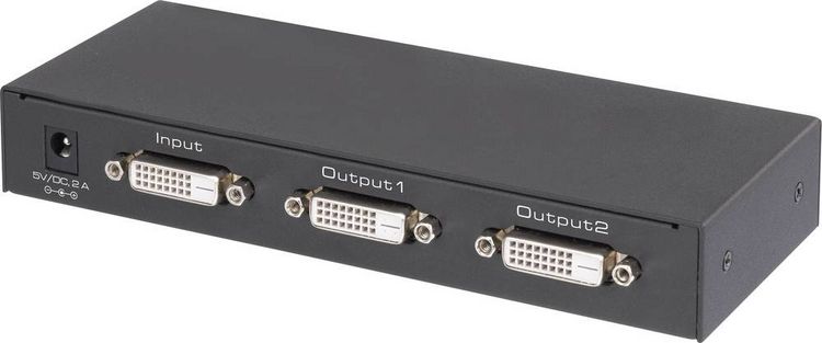 Produktbild: Renkforce 2 Port DVI-Splitter Ultra HD-f&auml;hig 3840 x 2160 Pixel Schwarz