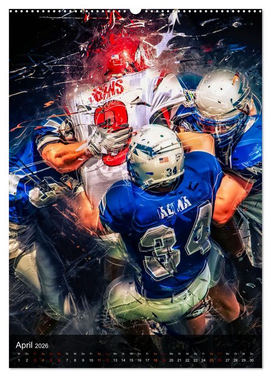 Produktbild: American Football - einfach faszinierend (Wandkalender 2026 DIN A2 hoch), CALVENDO Monatskalender