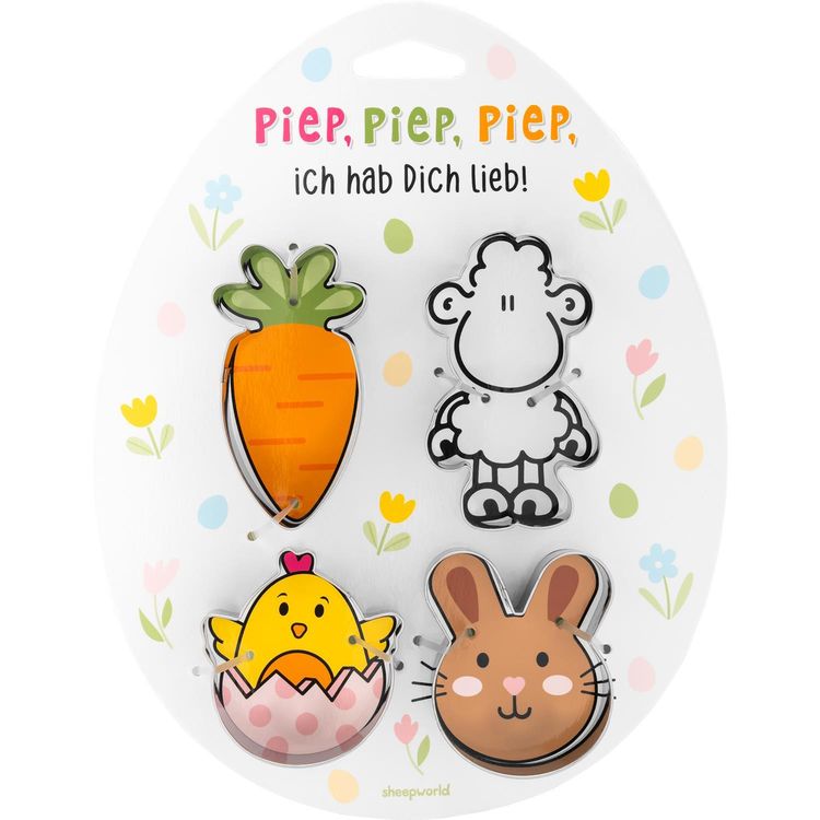 Produktbild: Ausstecher-Set Motiv 'Piep, piep, piep, ich hab Dich lieb!'