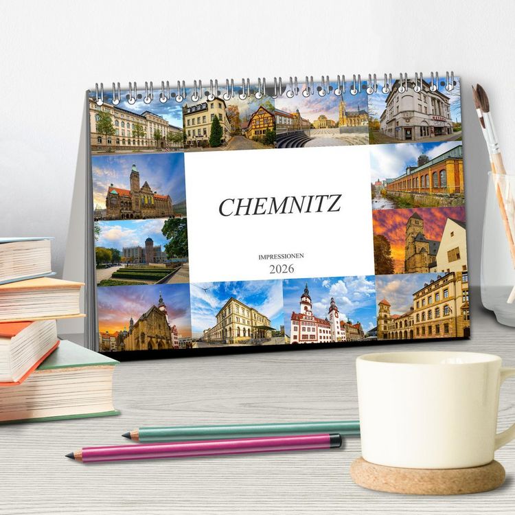 Produktbild: Chemnitz Impressionen (Tischkalender 2026 DIN A5 quer), CALVENDO Monatskalender