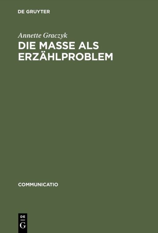 Produktbild: Die Masse als Erz&auml;hlproblem