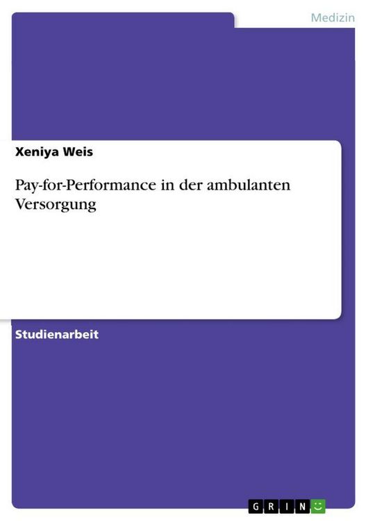 Produktbild: Pay-for-Performance in der ambulanten Versorgung