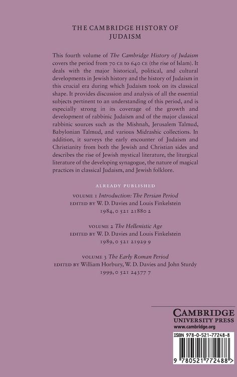 Produktbild: The Cambridge History of Judaism