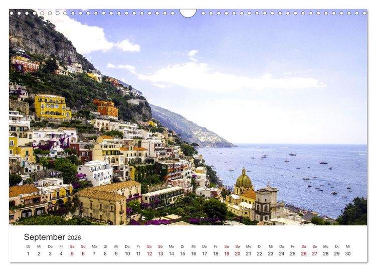 Produktbild: Amalfi K&uuml;ste - Italiens wundersch&ouml;ner K&uuml;stenabschnitt. (Wandkalender 2026 DIN A3 quer), CALVENDO Monatskalender