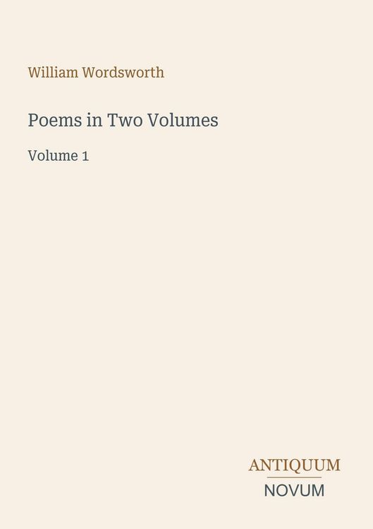 Produktbild: Poems in Two Volumes