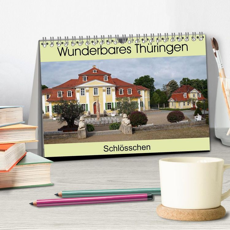 Produktbild: Wunderbares Th&uuml;ringen - Schl&ouml;sschen (Tischkalender 2026 DIN A5 quer), CALVENDO Monatskalender