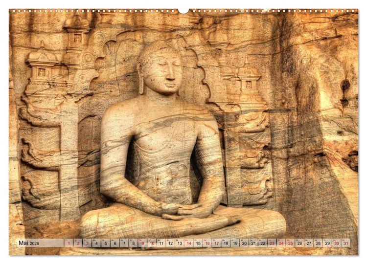 Produktbild: Sri Lanka - Tempel, Tee und Elefanten (hochwertiger Premium Wandkalender 2026 DIN A2 quer), Kunstdruck in Hochglanz