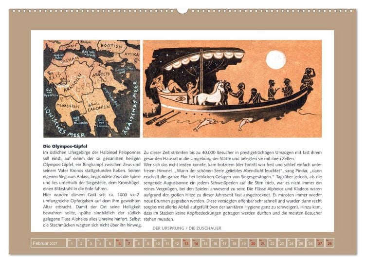 Produktbild: Kurioses im Antiken Olympia (Wandkalender 2027 DIN A2 quer), CALVENDO Monatskalender