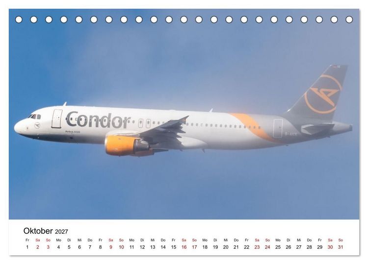 Produktbild: Airbus A320 Das Brot und Butter Flugzeug (Tischkalender 2027 DIN A5 quer), CALVENDO Monatskalender