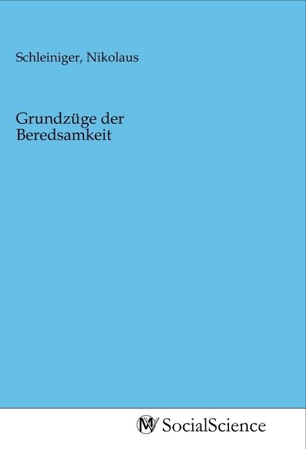 Produktbild: Grundz&uuml;ge der Beredsamkeit