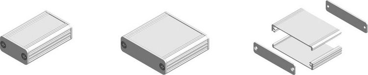 Produktbild: Fischer Elektronik AKG 55 16 100 ME 10023359 Profil-Geh&auml;use 100 x 55 x 16 Aluminium eloxiert Natur 1 St.