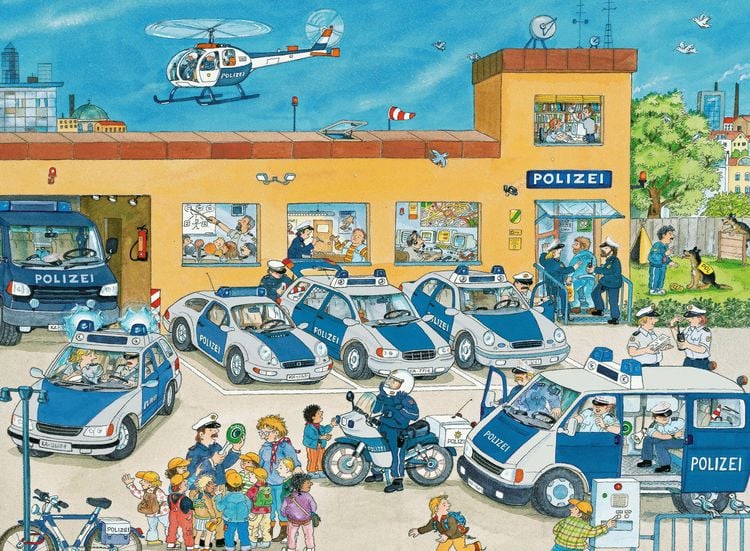 Produktbild: Kinderpuzzle 100 XXL Teile - Polizeirevier