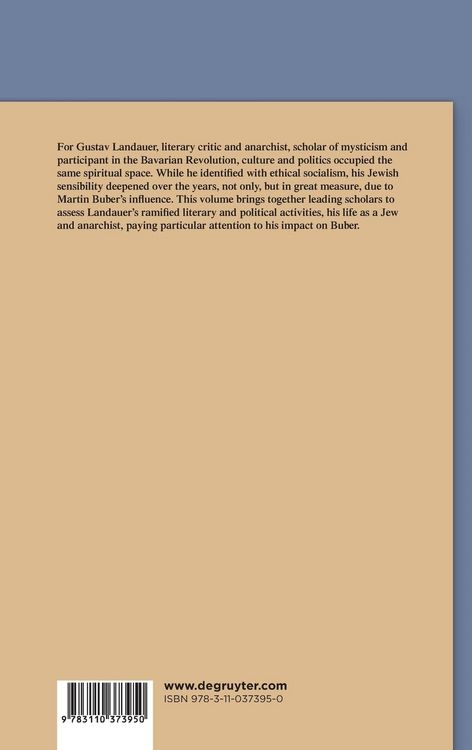 Produktbild: Gustav Landauer: Anarchist and Jew